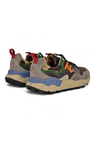 Sneaker uomo in camoscio e nylon multicolor. FLOWER MOUNTAIN | YAMANO3 MAN-1B98